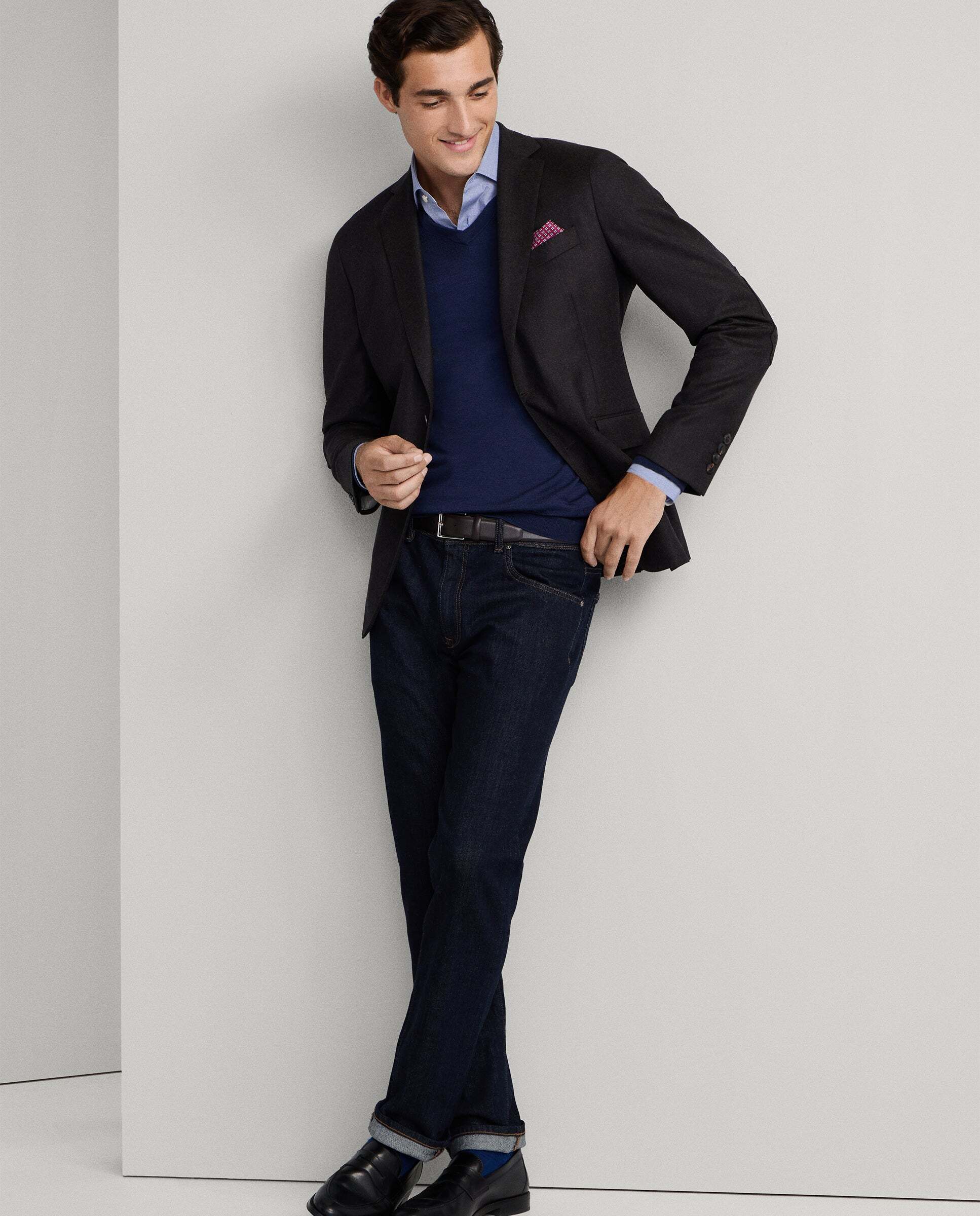 Imagen 8 de Vaquero de hombre lavado rinse fit clásico - Hackett - Azul Azul