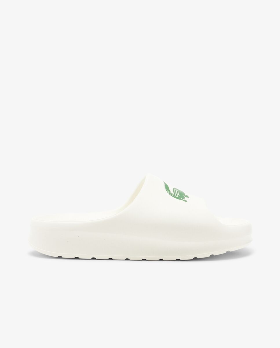 Chanclas de mujer serve slide en blanco - Lacoste - Blanco / Verde Blanco / Verde-1