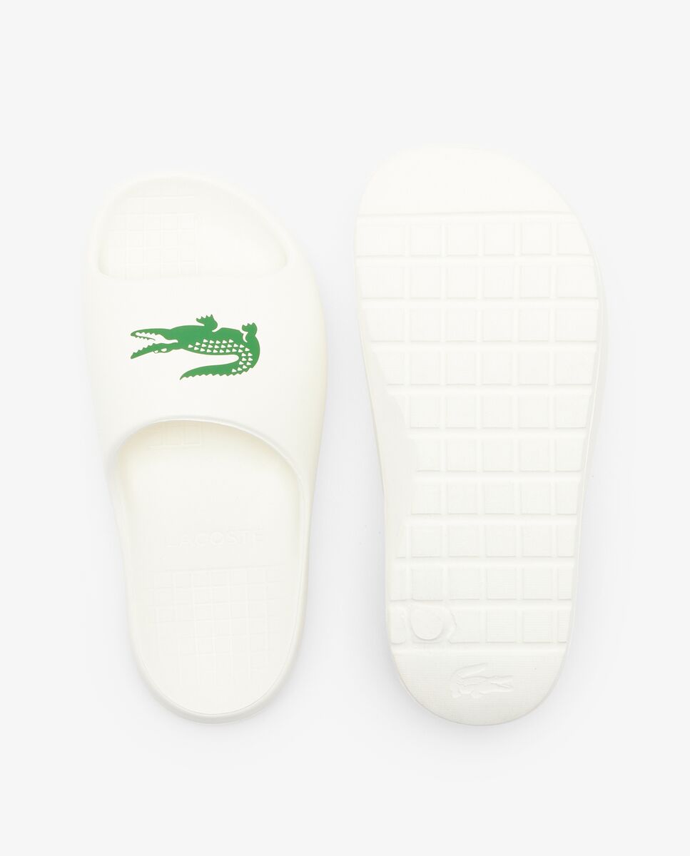 Chanclas de mujer serve slide en blanco - Lacoste - Blanco / Verde Blanco / Verde-2