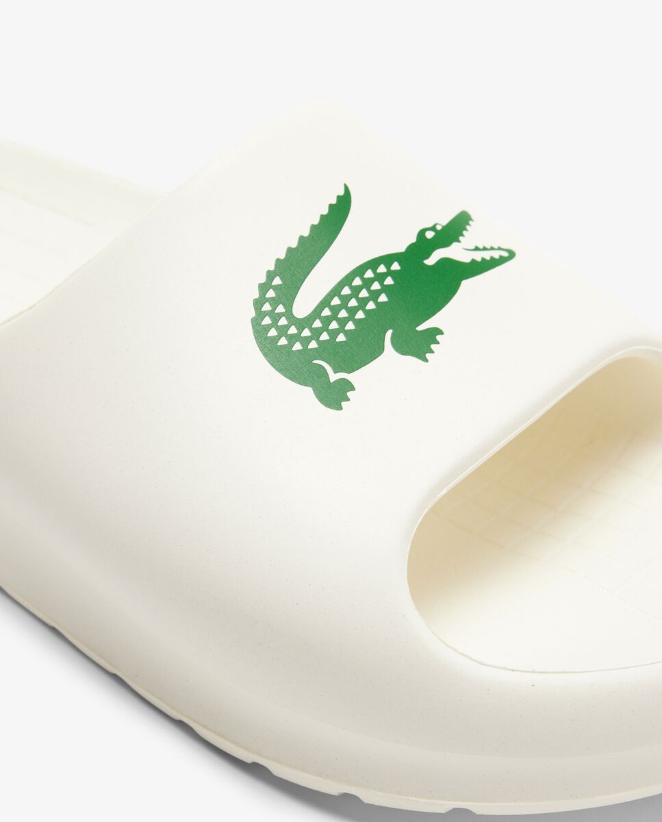 Chanclas de mujer serve slide en blanco - Lacoste - Blanco / Verde Blanco / Verde-4