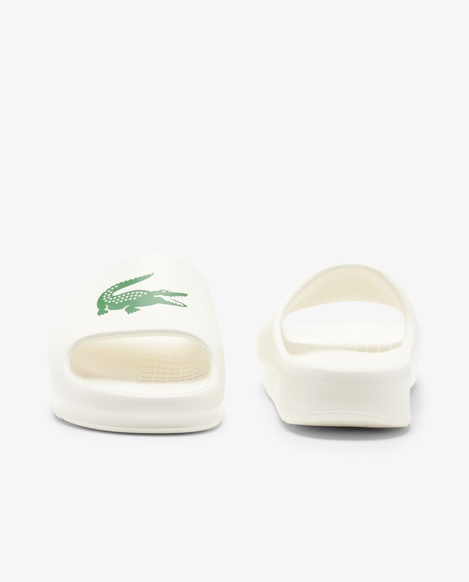 Chanclas de mujer serve slide en blanco - Lacoste - Blanco / Verde Blanco / Verde-5