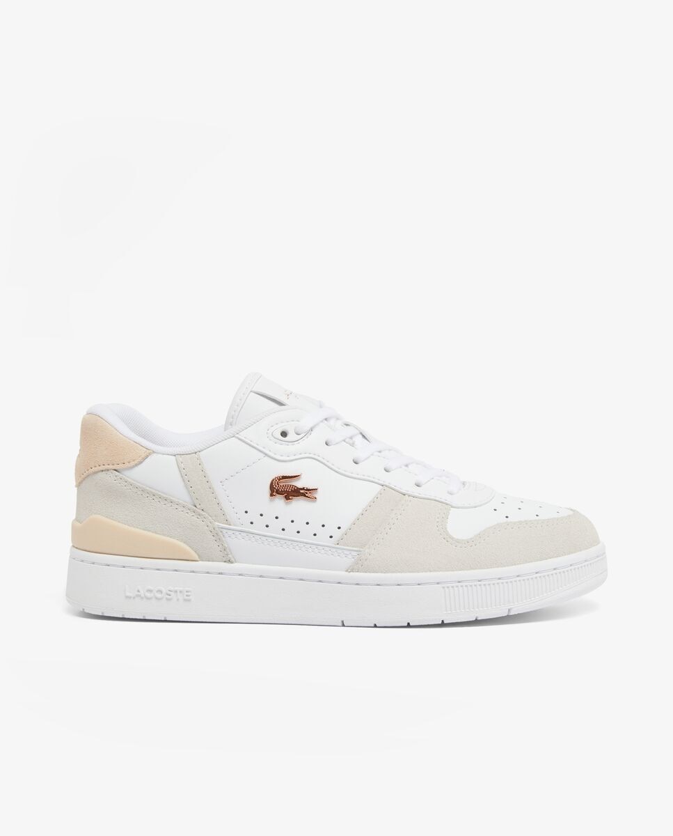 Zapatillas de mujer t-clip set de piel en - Lacoste - Blanco Blanco-1