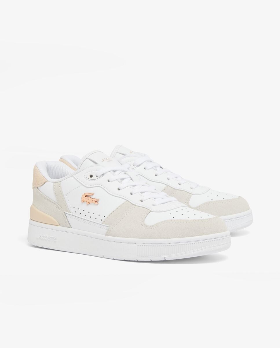 Zapatillas de mujer t-clip set de piel en - Lacoste - Blanco Blanco-3