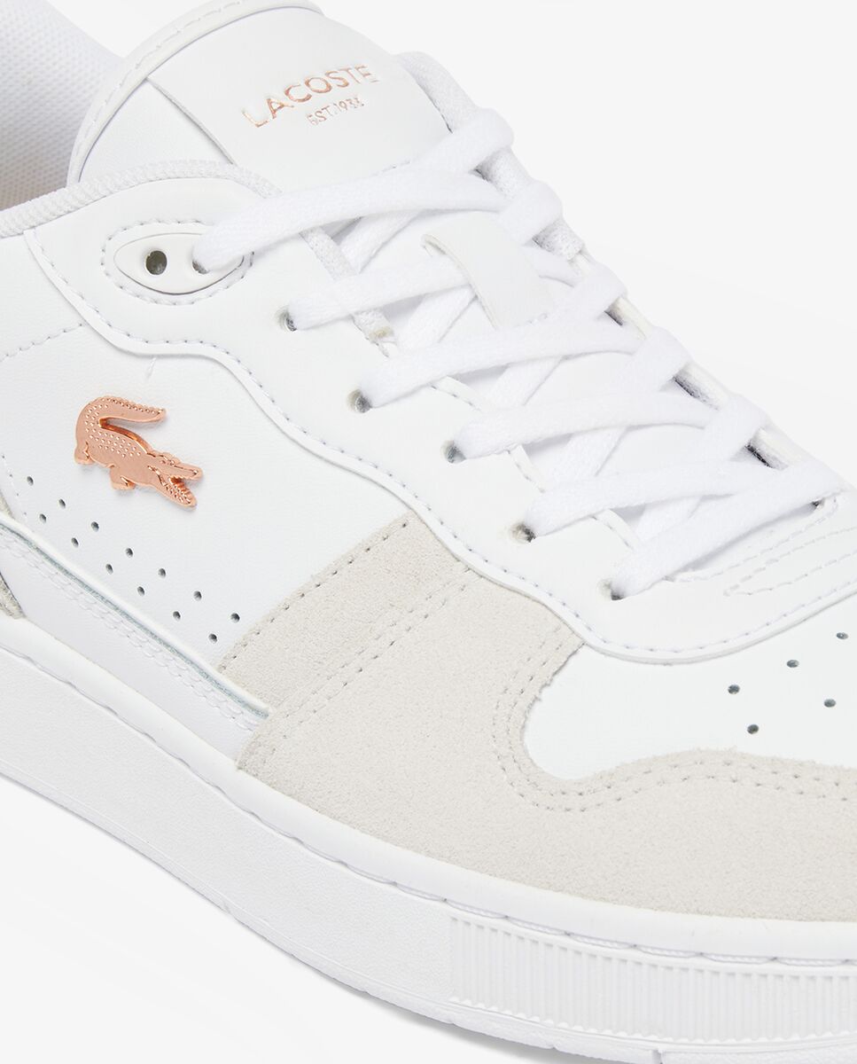 Zapatillas de mujer t-clip set de piel en - Lacoste - Blanco Blanco-4