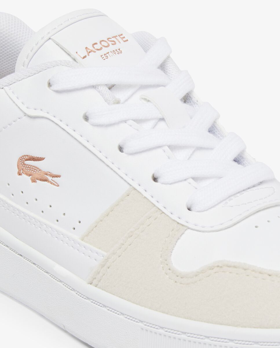 Zapatillas unisex t-clip set unisex infantiles - Lacoste - Beige / Blanco Beige / Blanco-4