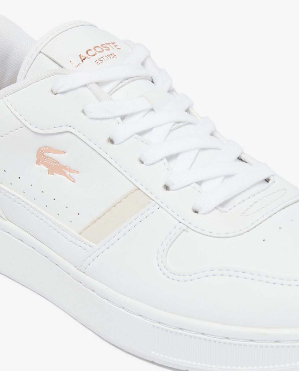 Zapatillas unisex deportivas t-clip set unisex infantil - Lacoste - Beige / Blanco Beige / Blanco-4