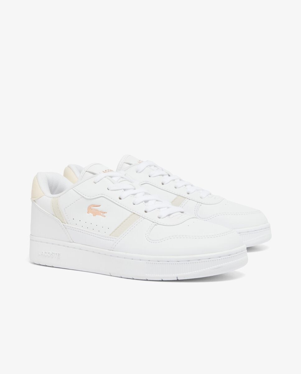 Zapatillas unisex deportivas t-clip set unisex infantil - Lacoste - Beige / Blanco Beige / Blanco-6