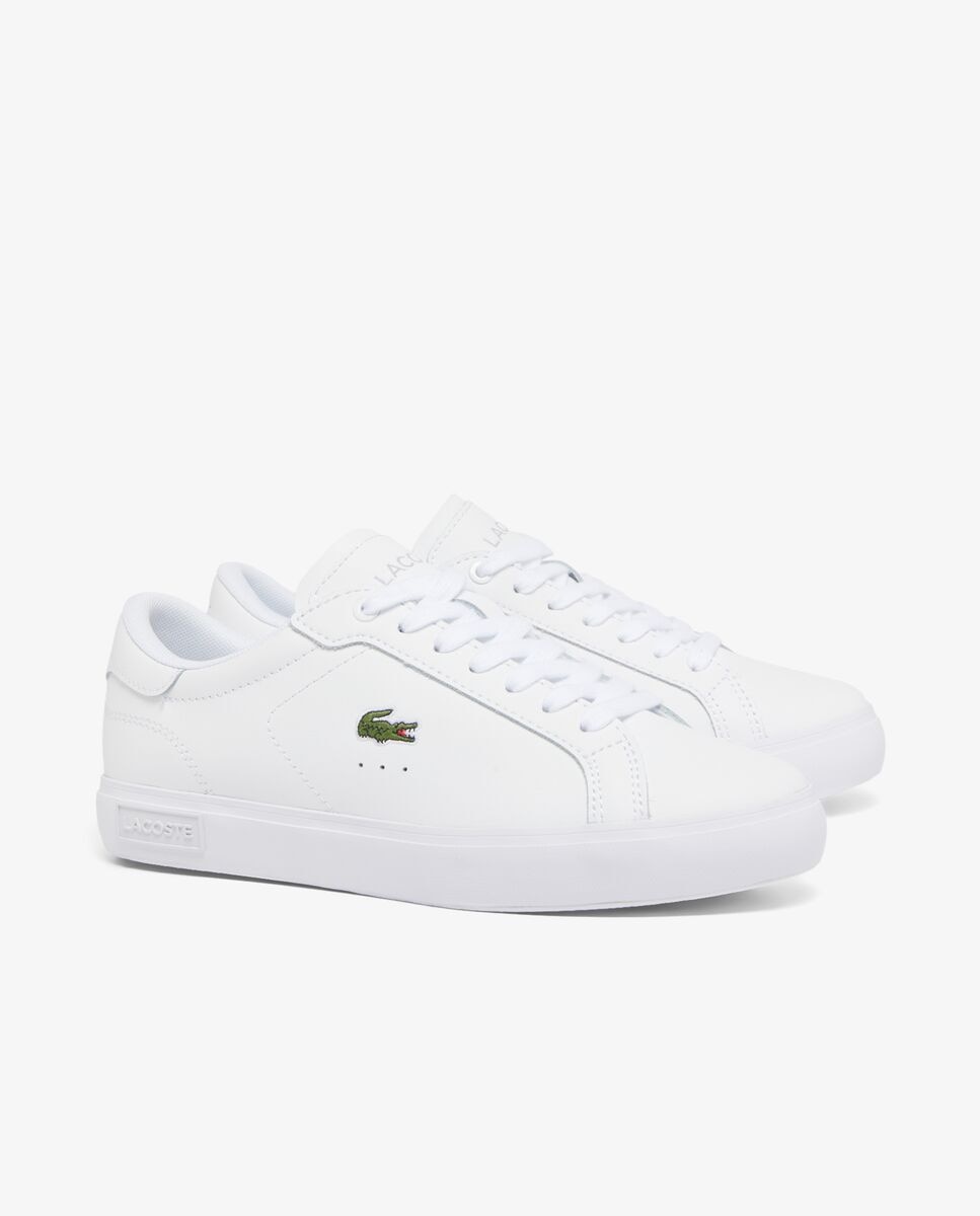 Zapatillas deportivas de mujer Powercourt de piel en blanco - Lacoste - Negro Negro-3