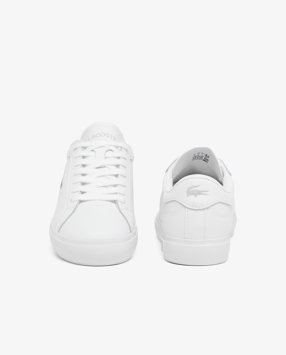 Zapatillas deportivas de mujer Powercourt de piel en blanco - Lacoste - Negro Negro-5