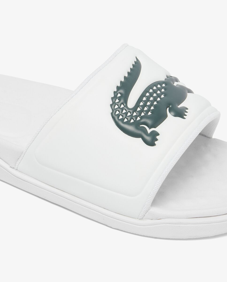 Chanclas Serve Slide Dual de Hombre - Lacoste - Blanco Blanco-4