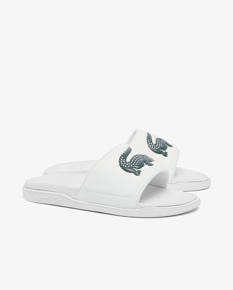 Chanclas Serve Slide Dual de Hombre - Lacoste - Blanco Blanco-6