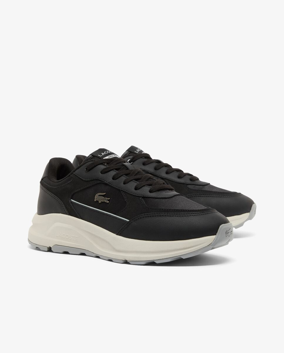 Zapatillas de hombre Run Set de ante - Lacoste - Negro Negro-3