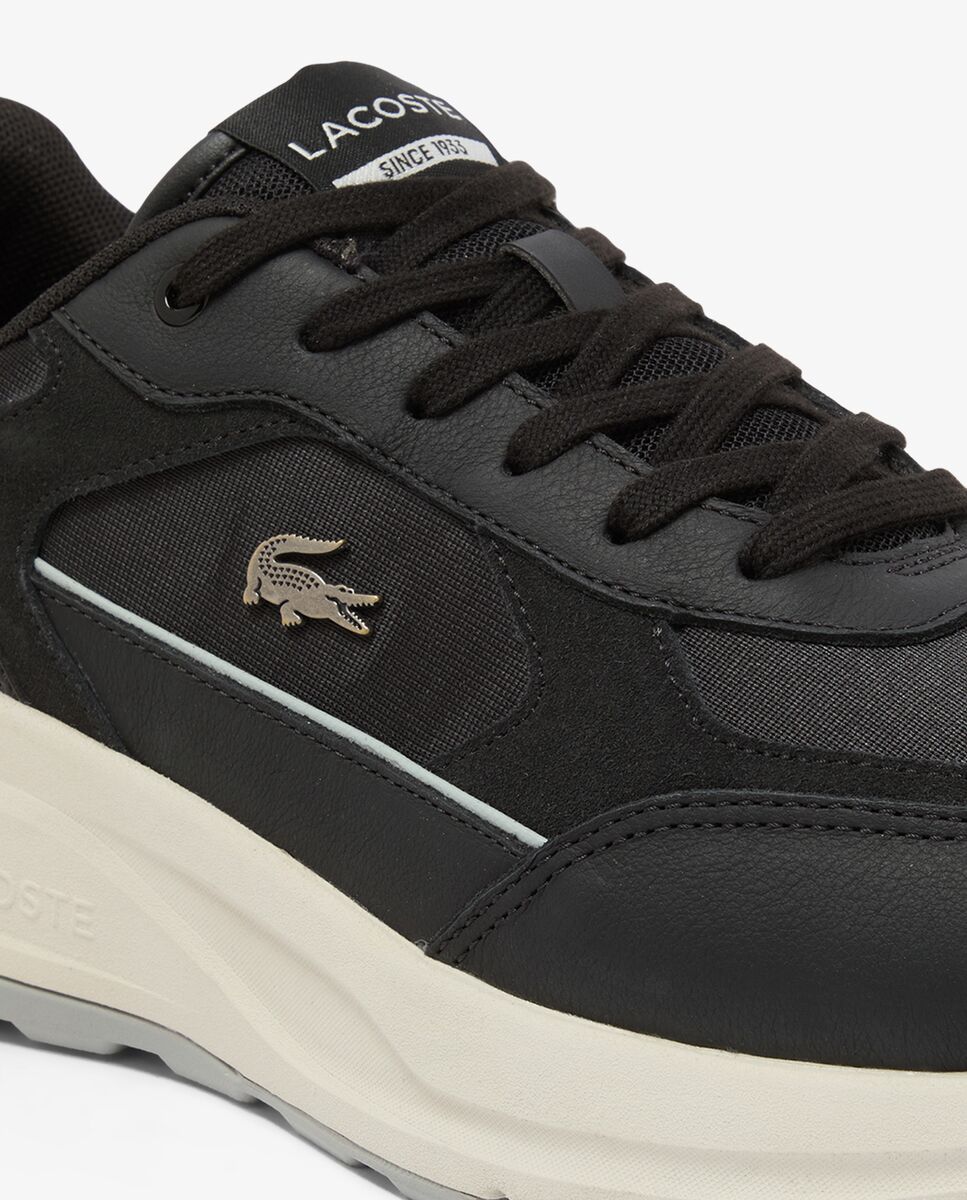 Zapatillas de hombre Run Set de ante - Lacoste - Negro Negro-4