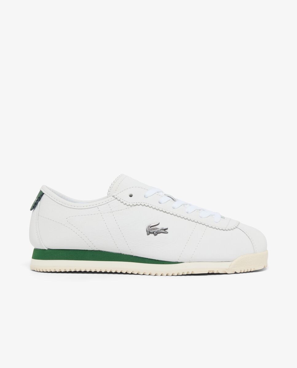 Lacoste - Zapatillas Club-Low de piel de mujer en blanco.