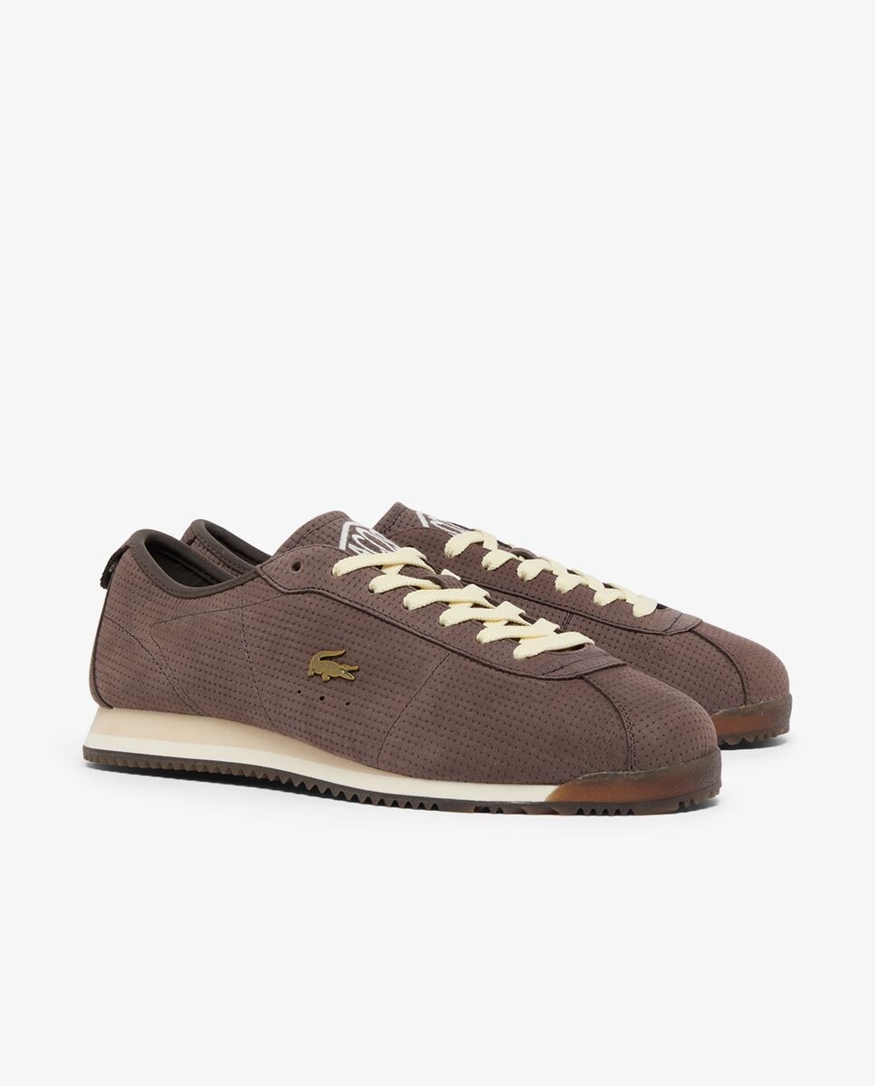 Zapatillas Club-Low de piel de hombre en marrón - Lacoste - Negro Negro-3