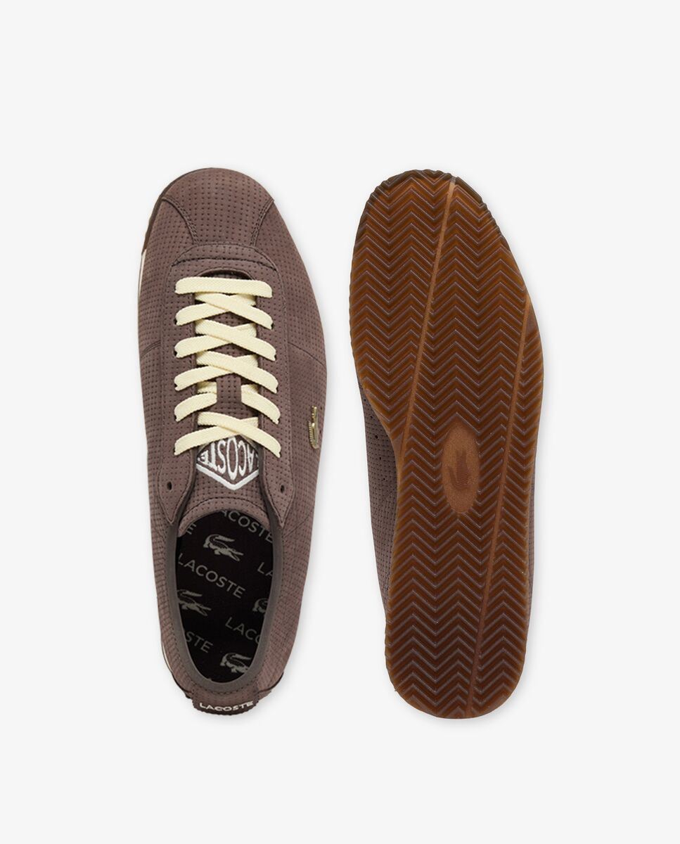 Zapatillas Club-Low de piel de hombre en marrón - Lacoste - Negro Negro-2