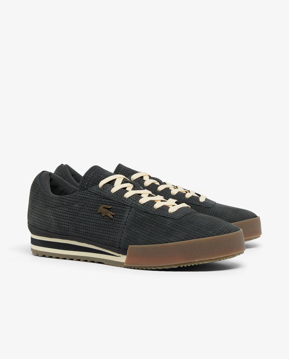Zapatillas Aura de piel de hombre en gris - Lacoste - Gris oscuro Gris oscuro-3