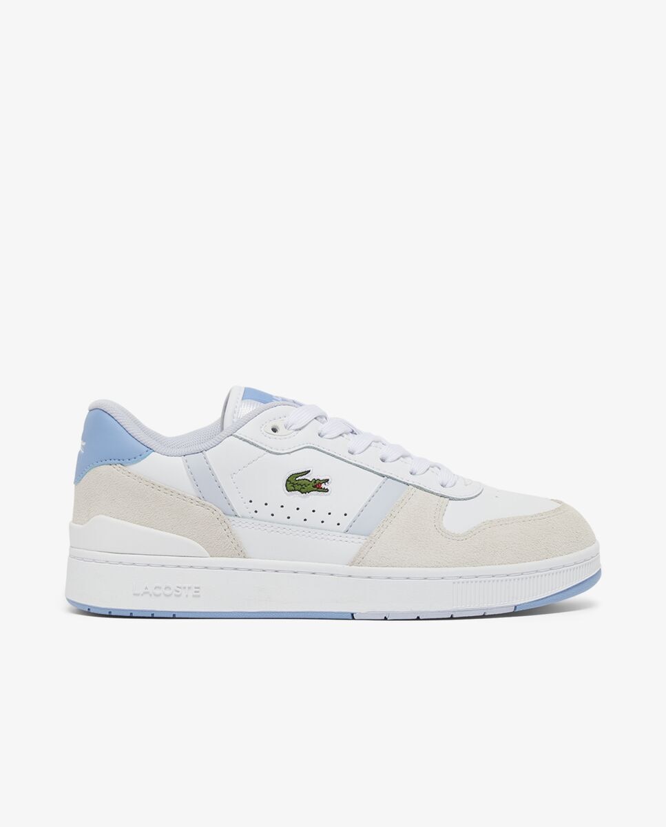 Lacoste - Zapatillas T-Clip Set de piel de mujer en blanco.