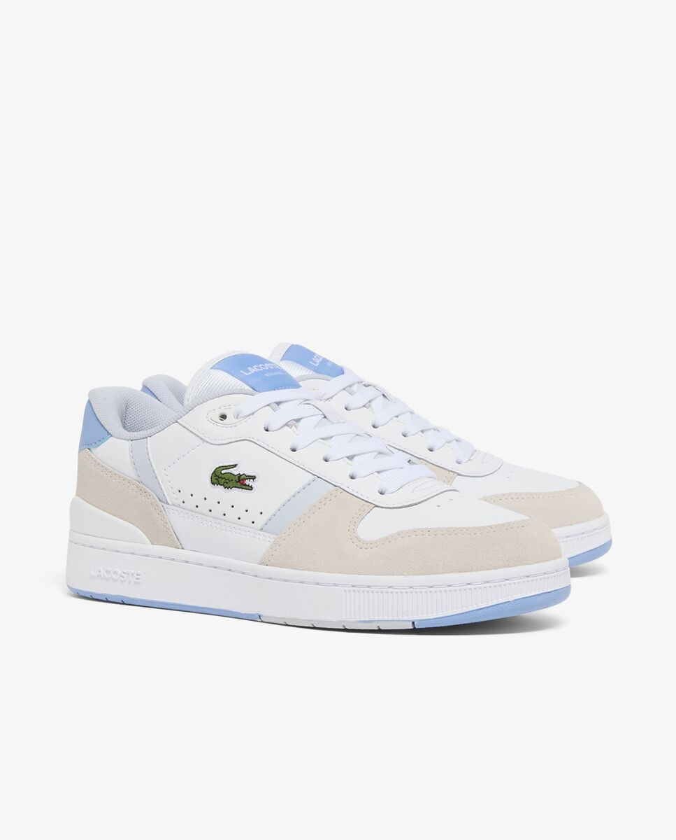Zapatillas T-Clip Set de piel de mujer en - Lacoste - Blanco Blanco-3