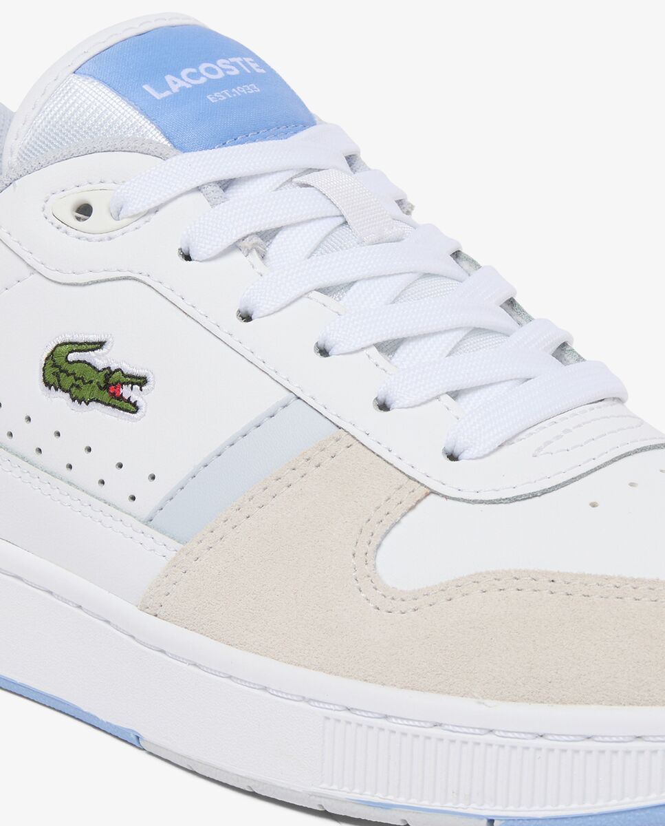 Zapatillas T-Clip Set de piel de mujer en - Lacoste - Blanco Blanco-4