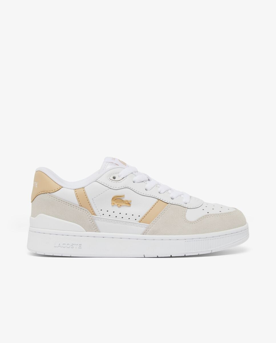 Zapatillas T-Clip Set de piel de mujer en - Lacoste - Blanco Blanco-1