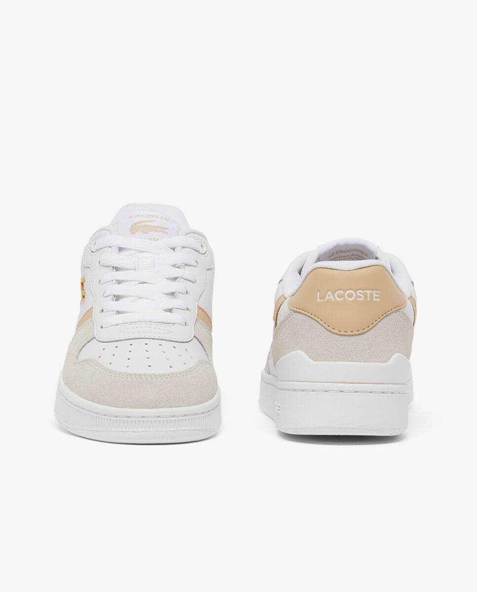 Zapatillas T-Clip Set de piel de mujer en - Lacoste - Blanco Blanco-5
