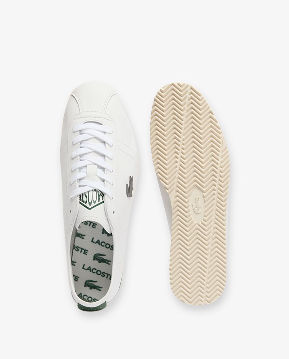 Lacoste - Zapatillas Club-Low de piel de hombre en blanco.