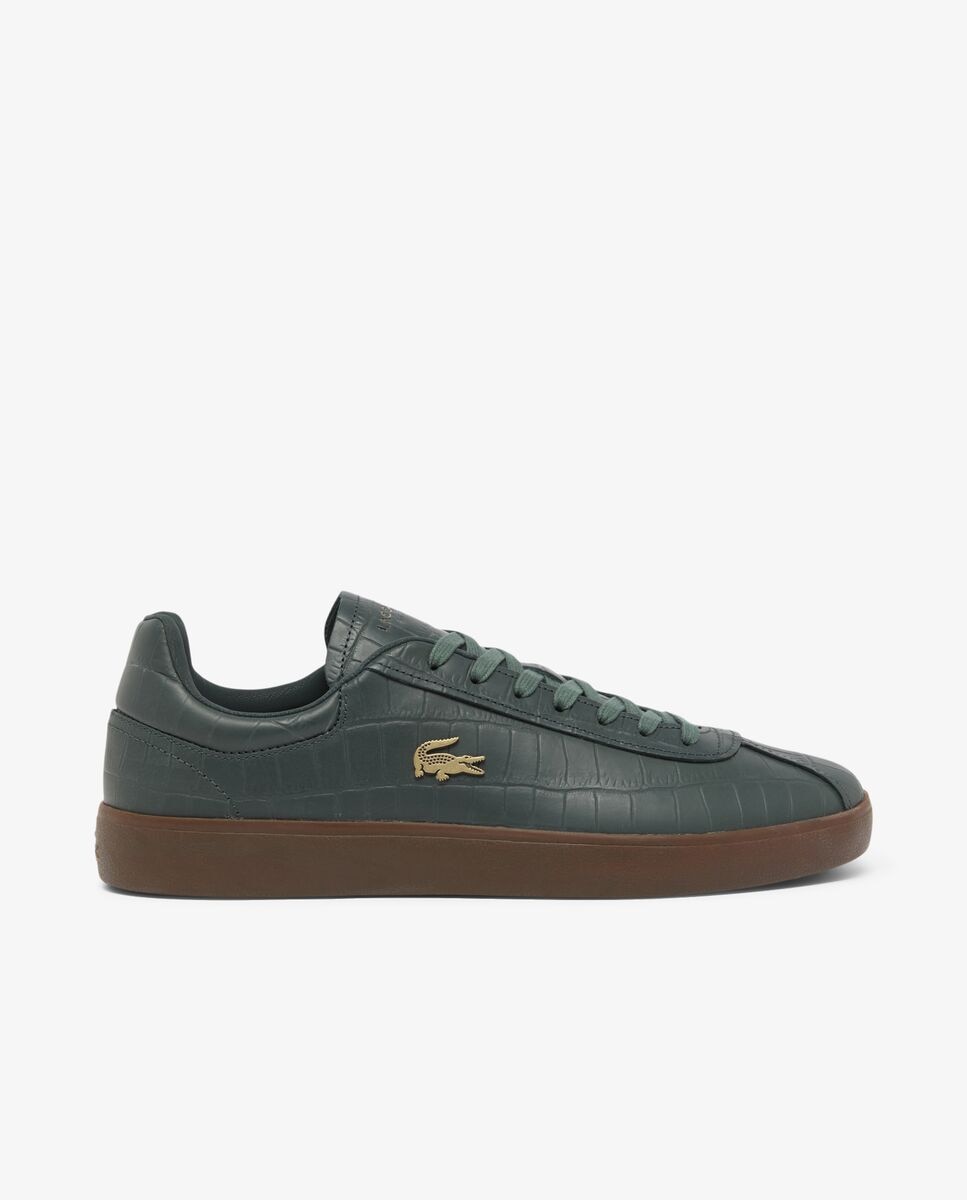 Lacoste - Zapatillas Baseshot de piel de hombre en verde.