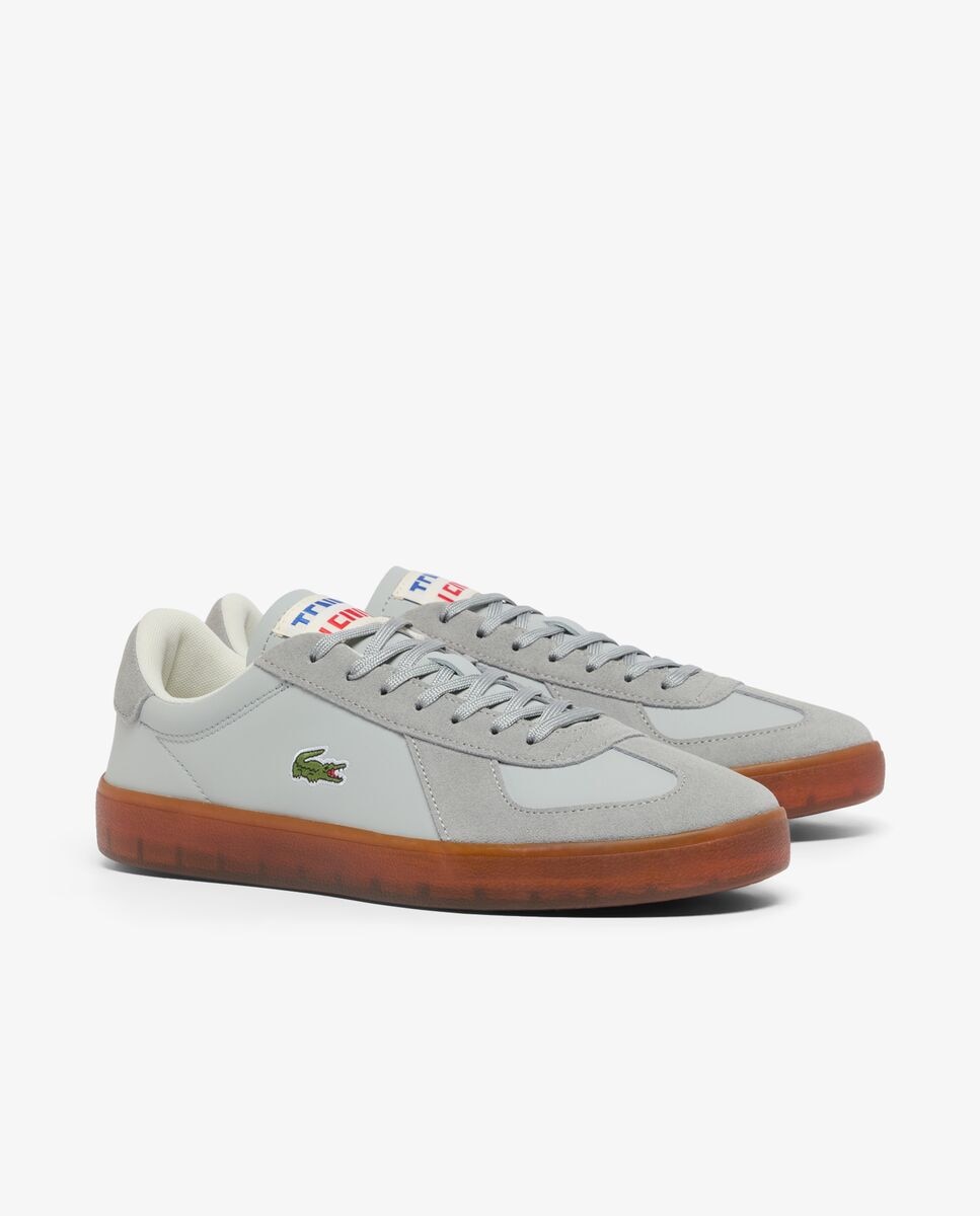 Imagen 3 de Zapatillas Baseshot Pro de piel de hombre - Lacoste - Gris claro Gris claro