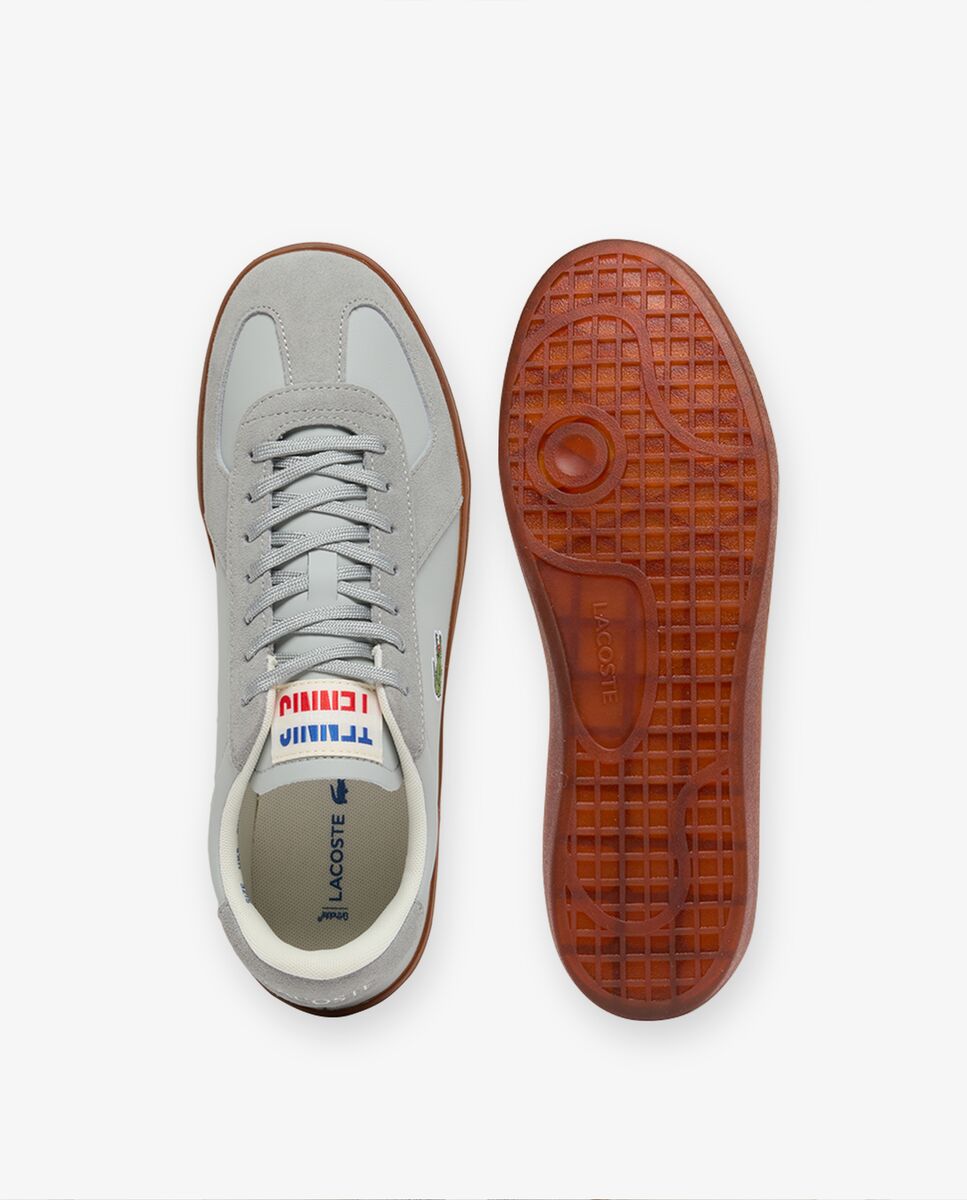 Imagen 2 de Zapatillas Baseshot Pro de piel de hombre - Lacoste - Gris claro Gris claro