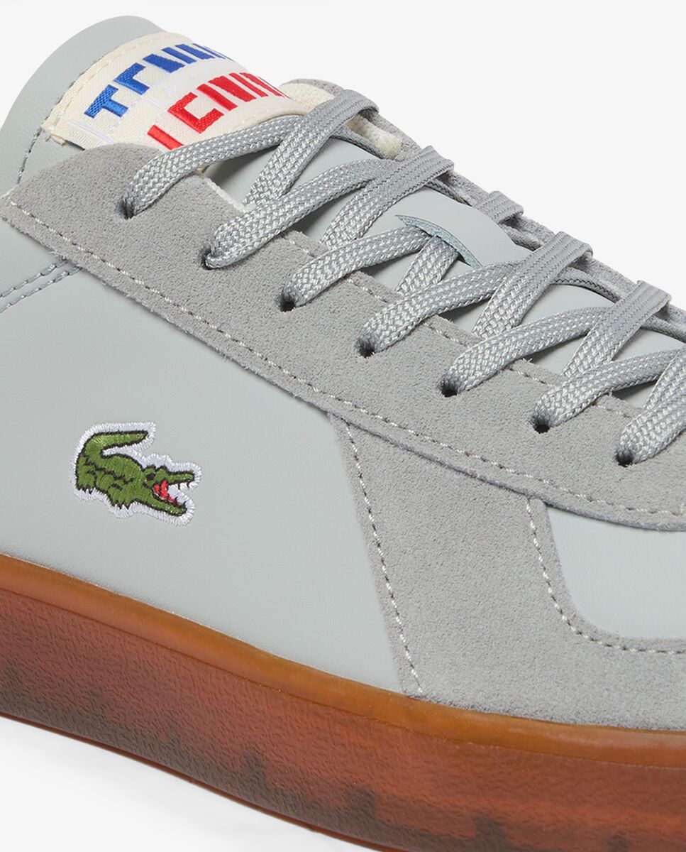 Imagen 4 de Zapatillas Baseshot Pro de piel de hombre - Lacoste - Gris claro Gris claro