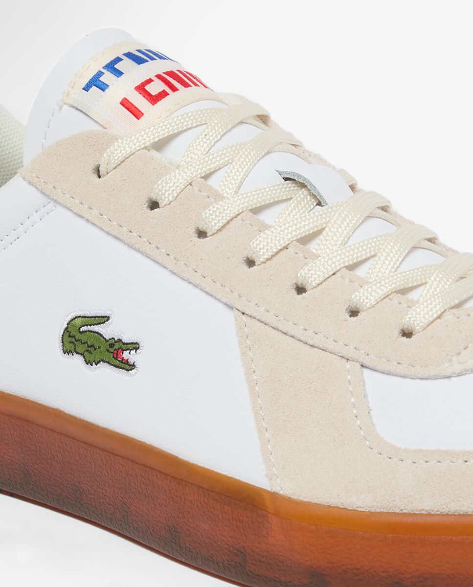 Imagen 4 de Zapatillas Baseshot Pro de piel de hombre - Lacoste - Blanco Blanco
