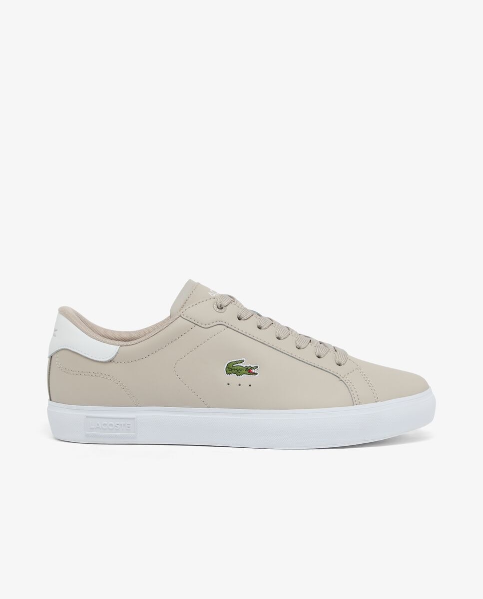 Lacoste - Zapatillas Powercourt de piel de hombre en gris.