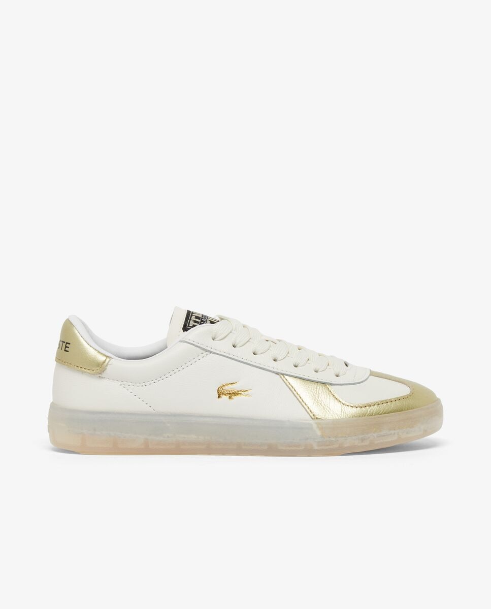 Lacoste - Zapatillas Baseshot Pro de piel de mujer en blanco.