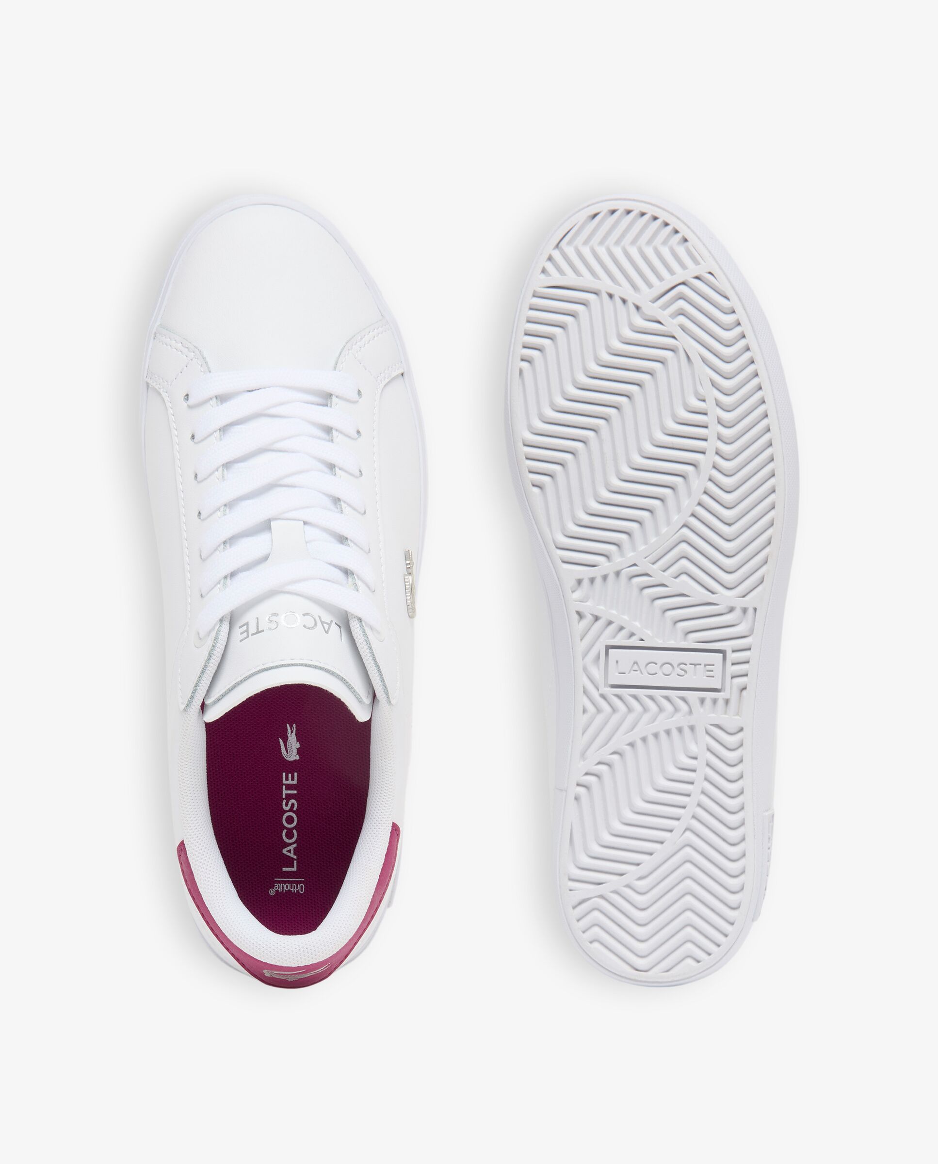 Zapatillas powercourt de piel de mujer en - Lacoste - Blanco Blanco-2