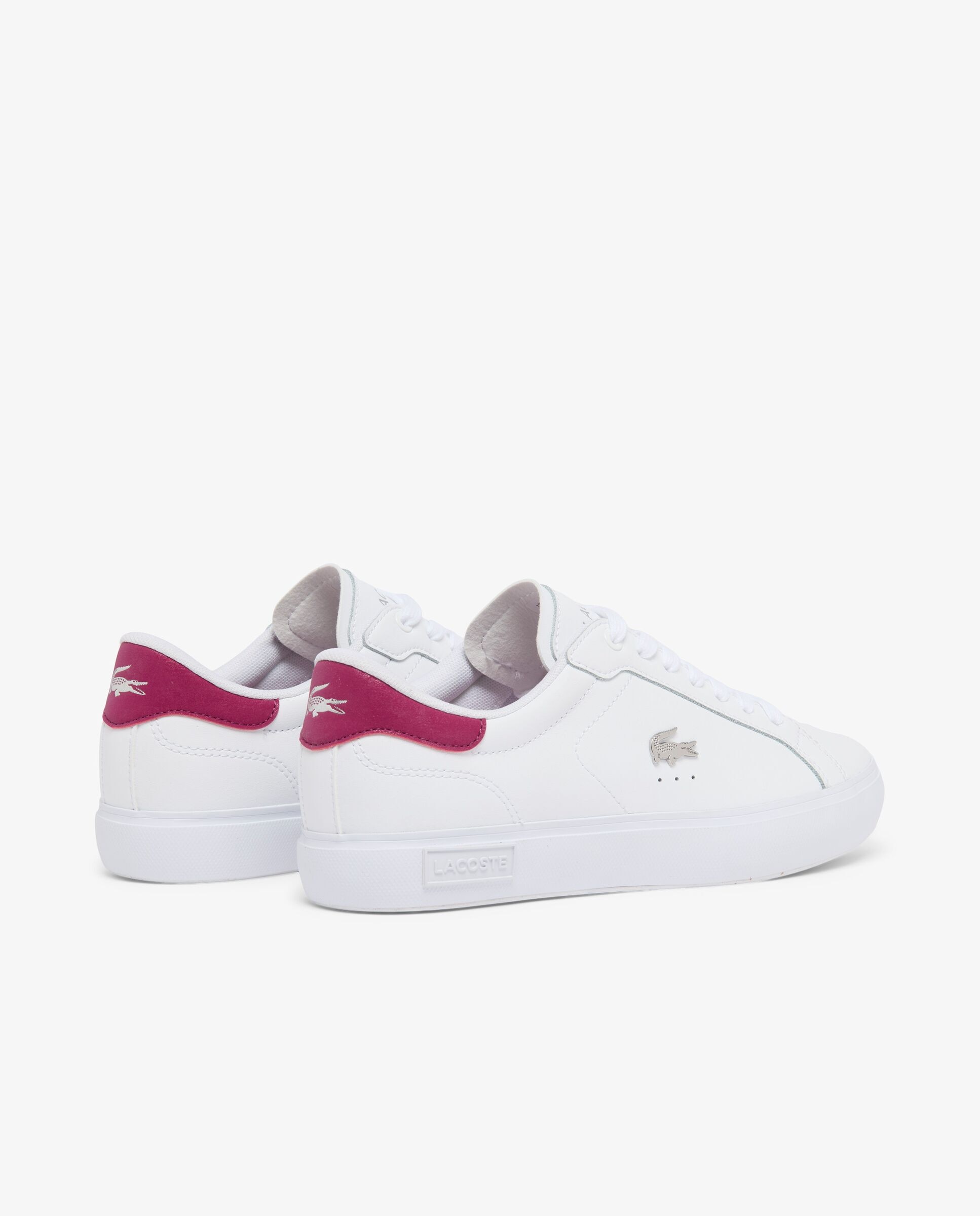 Zapatillas powercourt de piel de mujer en - Lacoste - Blanco Blanco-6