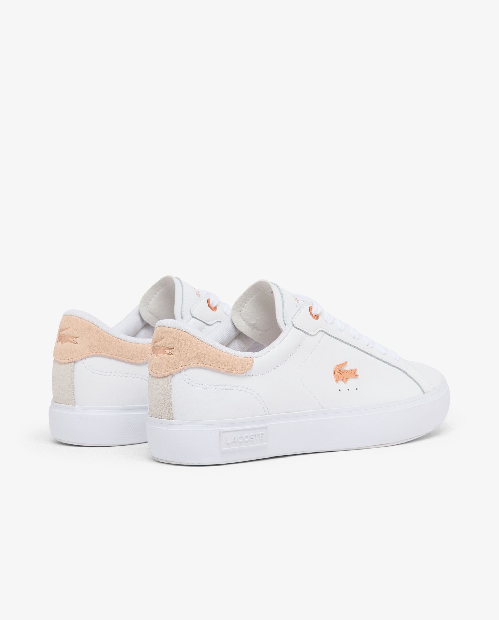 Zapatillas powercourt de piel de mujer en - Lacoste - Blanco Blanco-6