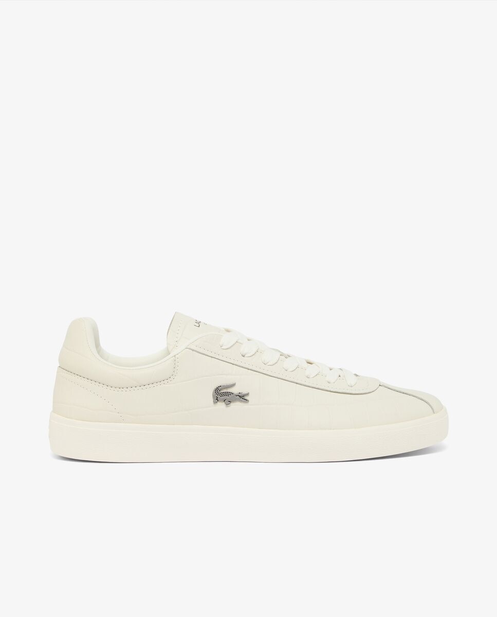 Lacoste - Zapatillas Baseshot de piel de mujer en blanco.