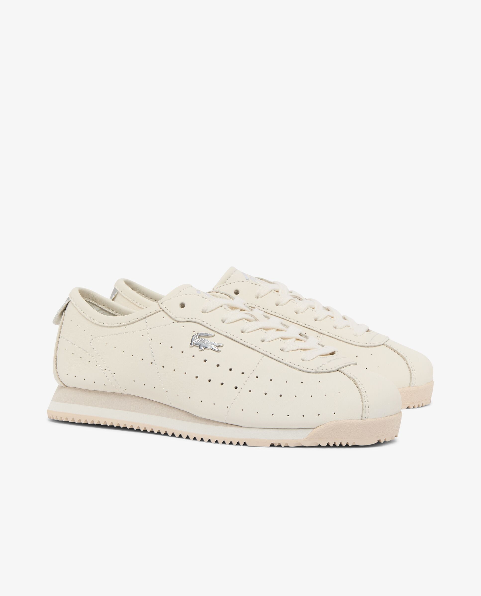 Zapatillas club-low de piel de mujer en blanco - Lacoste - Azul marino Azul marino-3