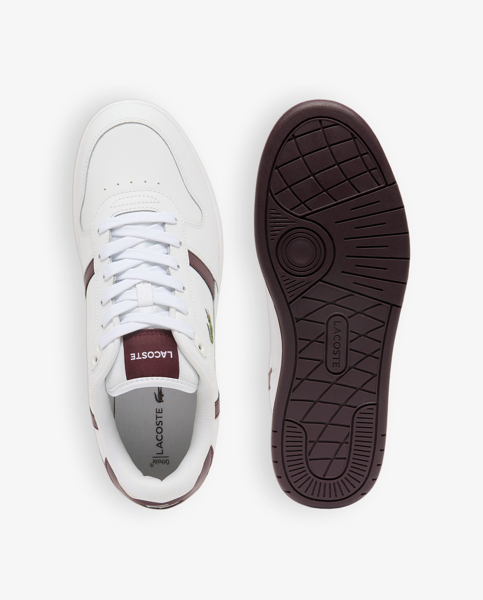 Zapatilla de hombre t-clip set de piel - Lacoste - Blanco Blanco-2