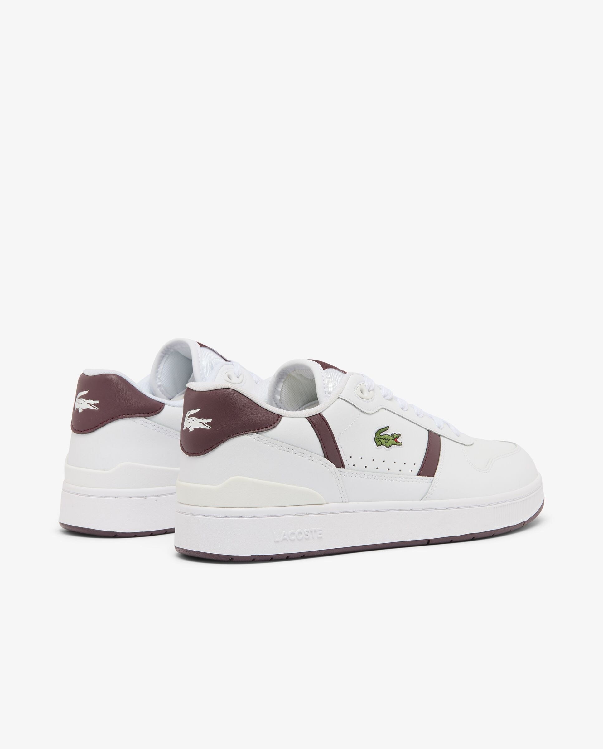 Zapatilla de hombre t-clip set de piel - Lacoste - Blanco Blanco-6