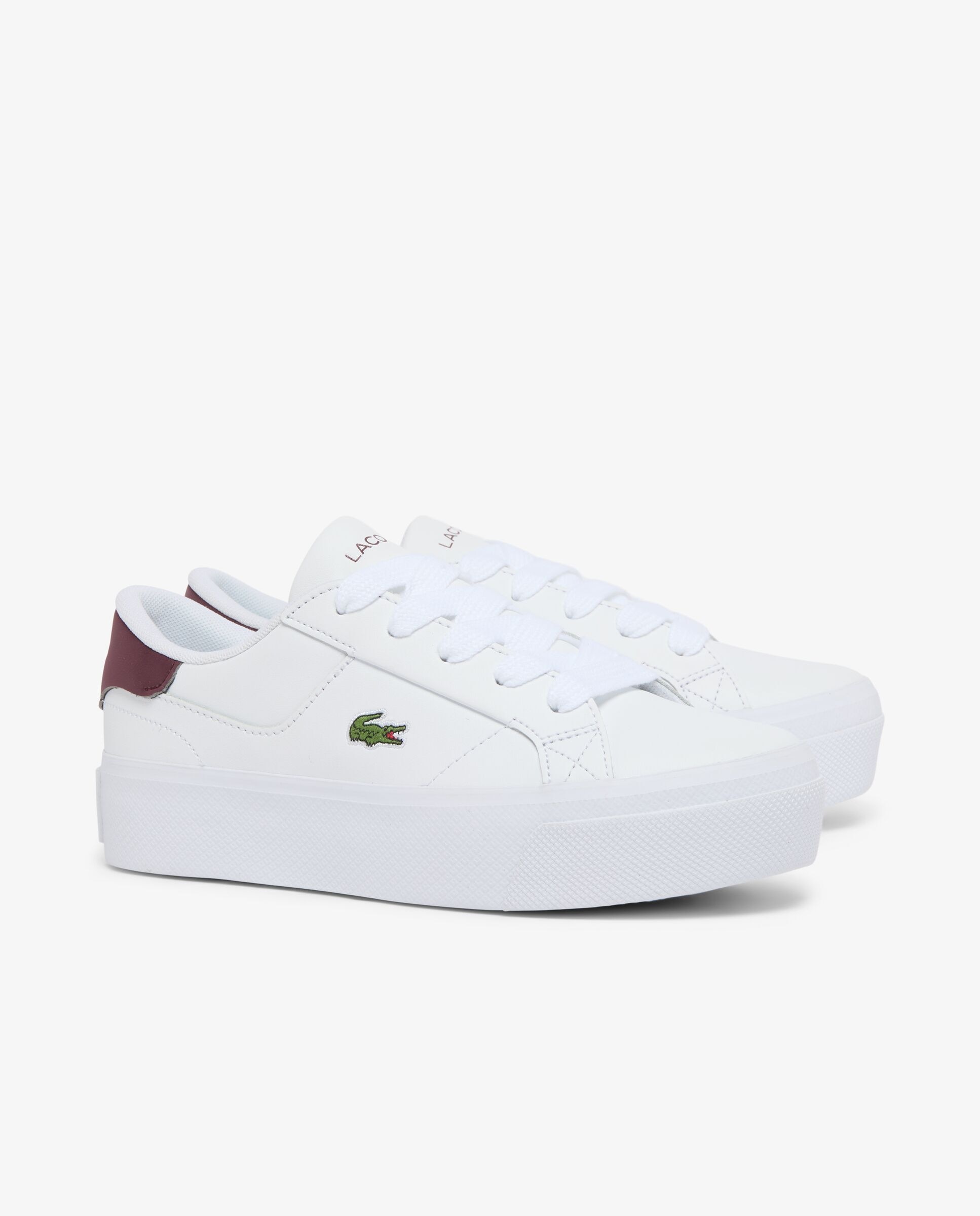 Imagen 3 de Zapatillas Ziane Platform de piel de mujer - Lacoste - Blanco Blanco