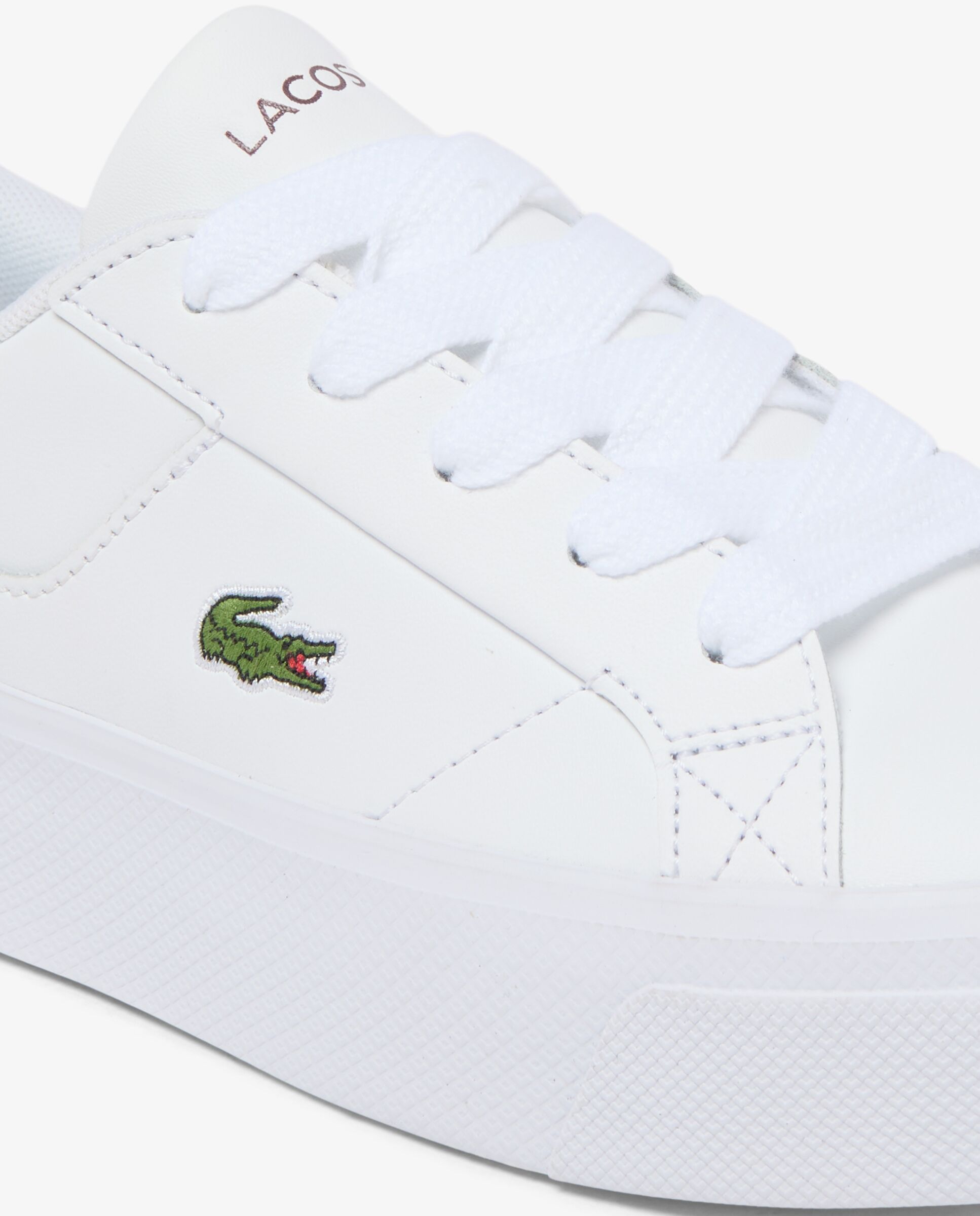 Imagen 4 de Zapatillas Ziane Platform de piel de mujer - Lacoste - Blanco Blanco