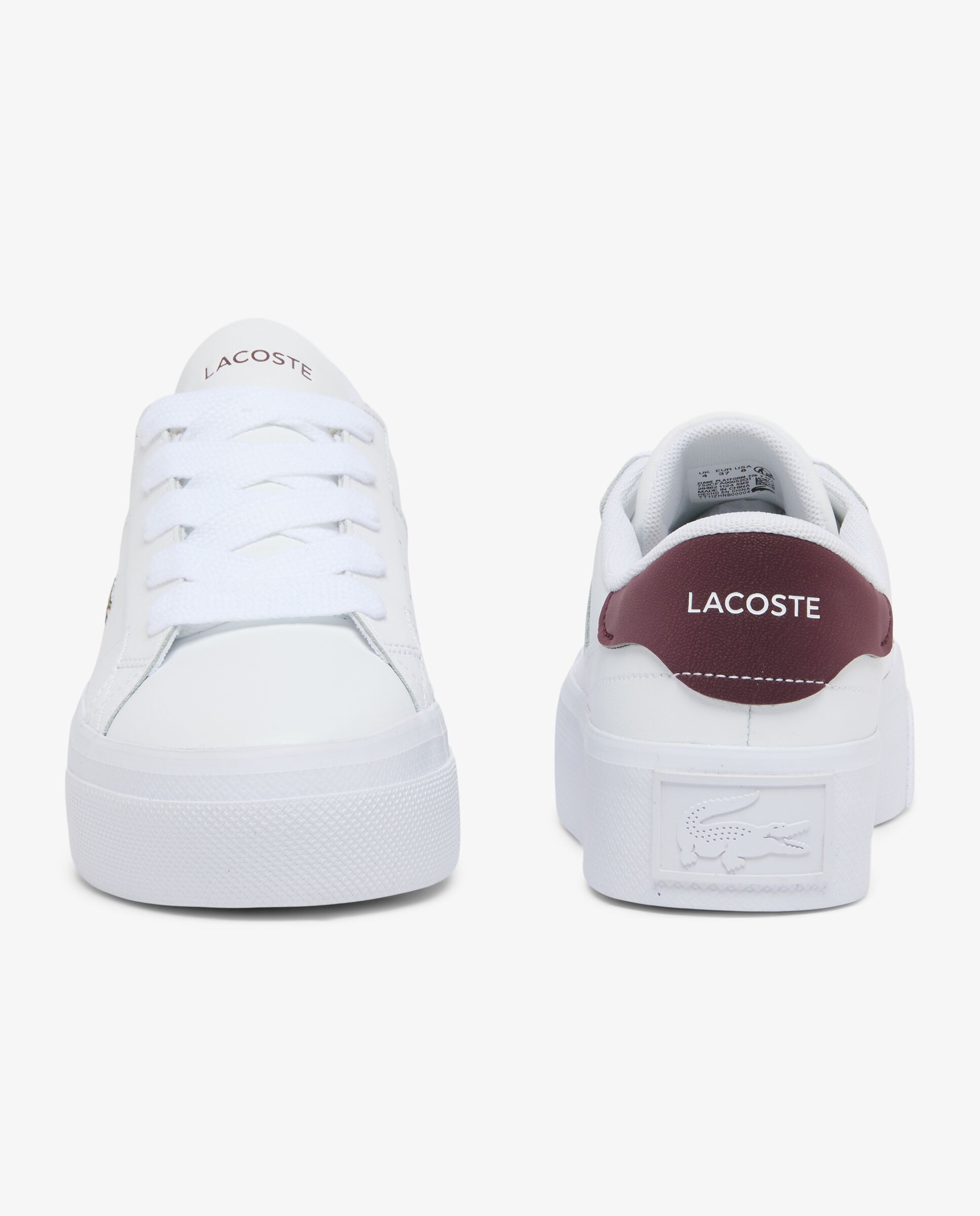Imagen 5 de Zapatillas Ziane Platform de piel de mujer - Lacoste - Blanco Blanco