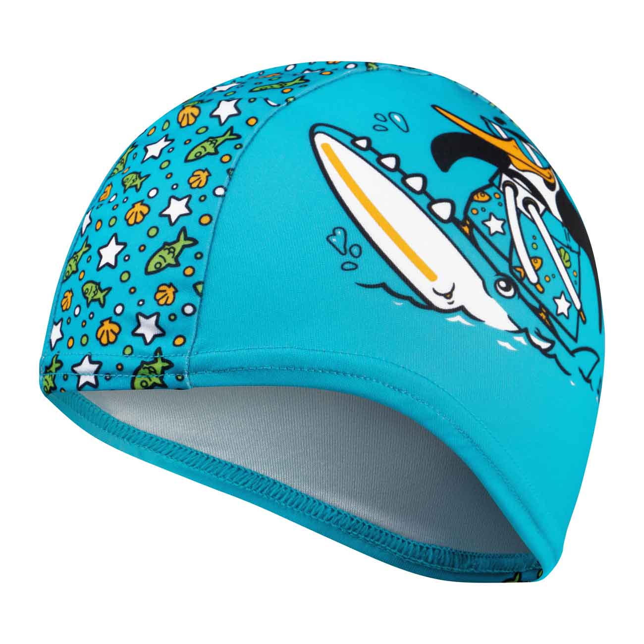 Gorro de natación de bebés printed polyester cap speedo - Azul Azul-3