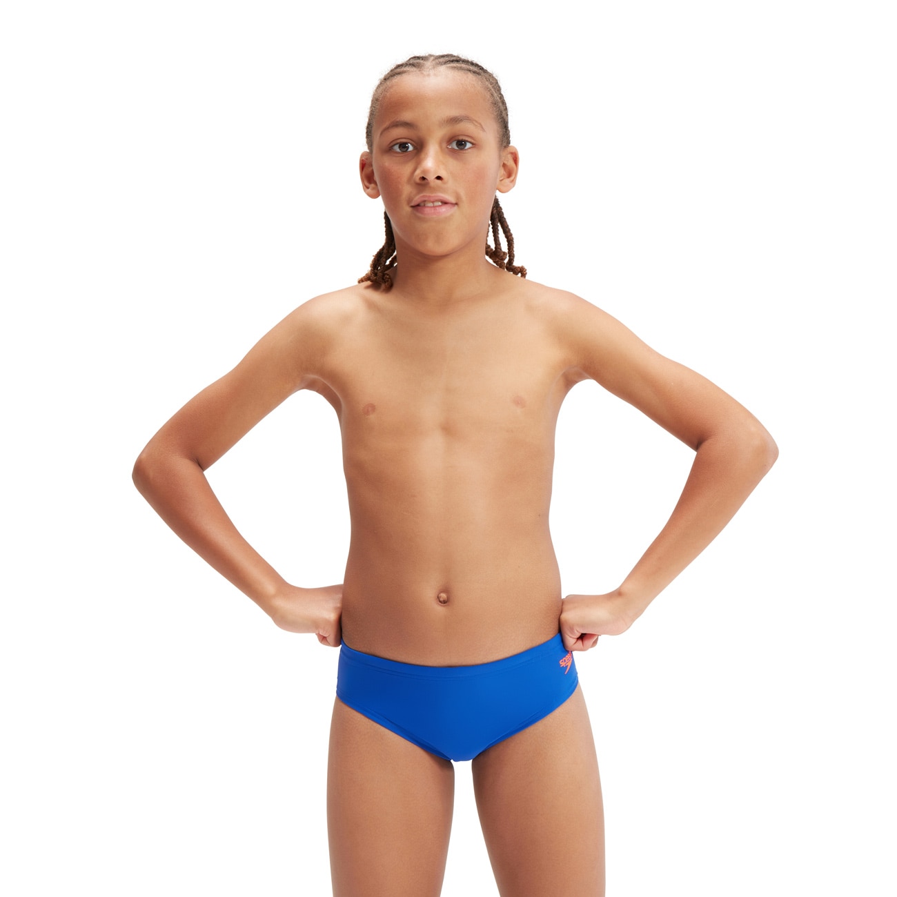 Fato de Banho de Natação Infantil Brief Boys 6.5cm Logo Brief Speedo Azul-marinho-2