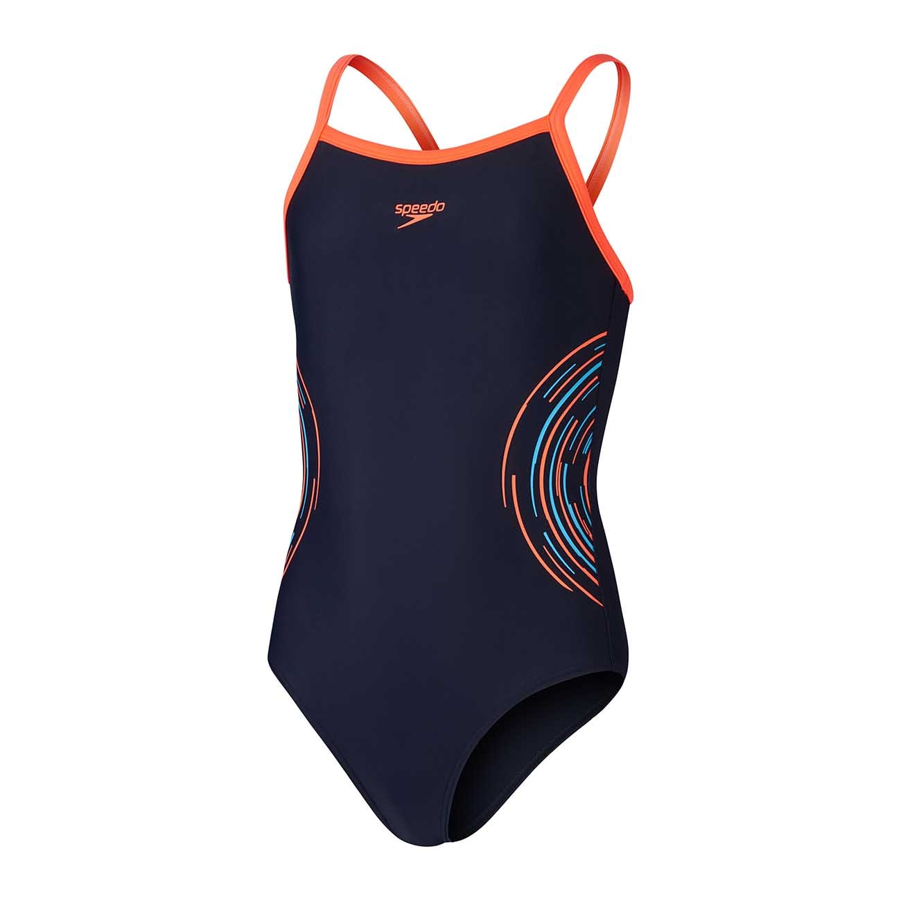 Speedo Bañador de natación de niños Plastisol Placement Thinstrap Muscleback Azul