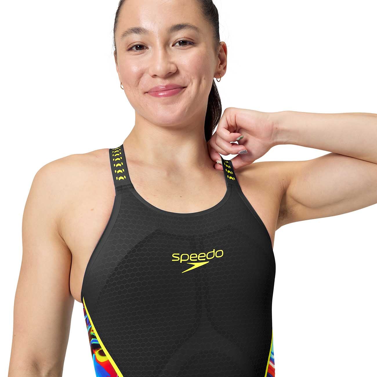 Bañador de natación para mujer Fastskin LZR Pure Intent 2 Openback Kneeskin Speedo - Negro Negro-2