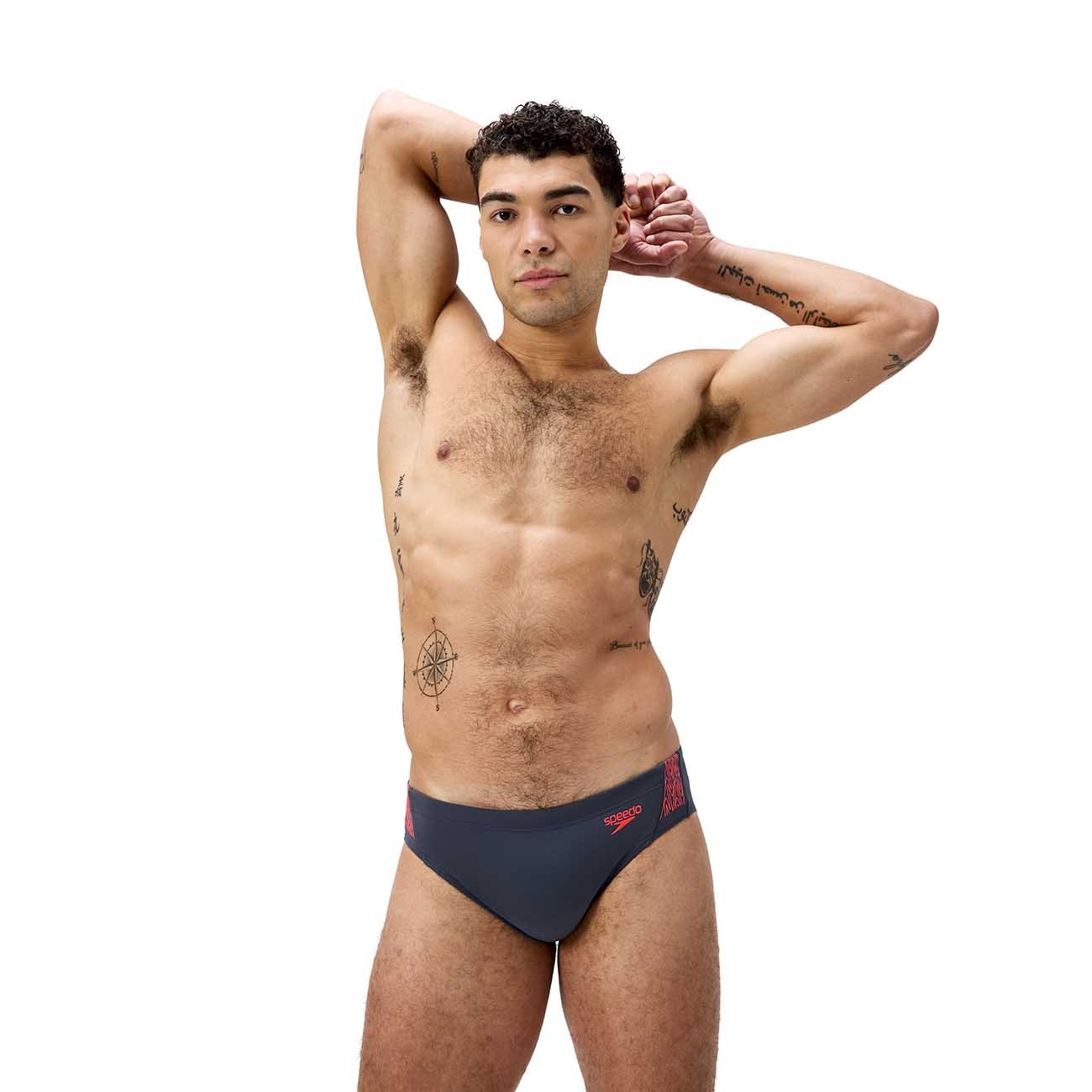 Speedo Bañador de natación para hombre Hyperboom Splice Brief Rojo