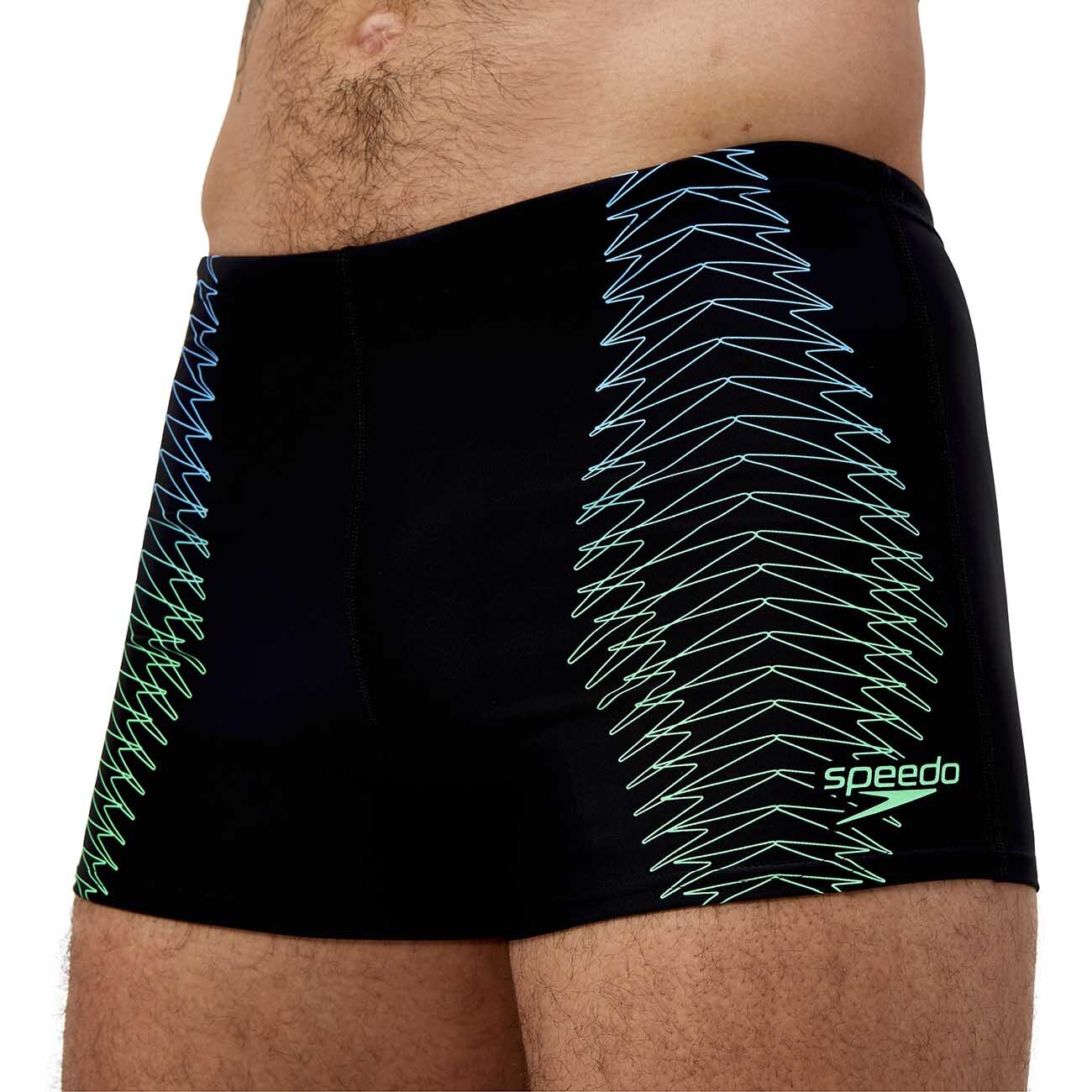 Bañador de natación para hombre Duo Logo Print Aquashort Speedo - Negro Negro-3